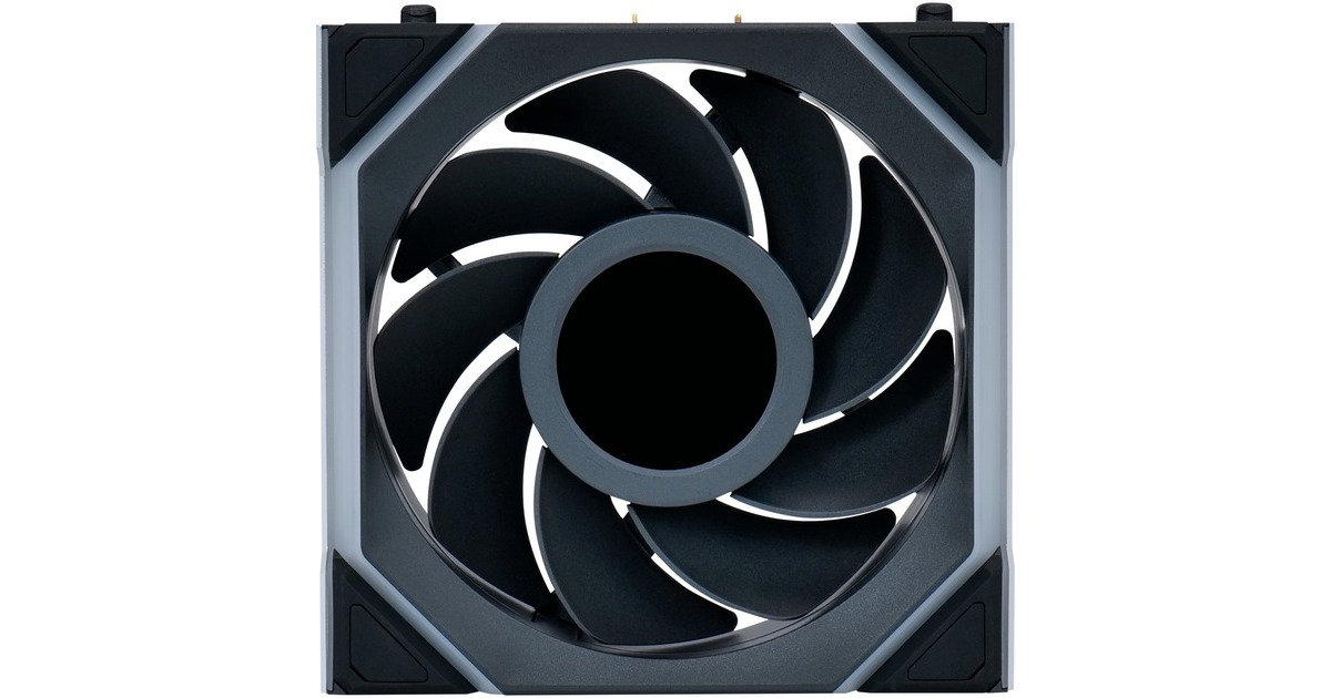 Lian LiUNI FAN SL120 LCD Wireless Reverse Blade RGB case fans  (Zwart, 3 stuks, 120 x 124.5 x 28 mm, PWM)