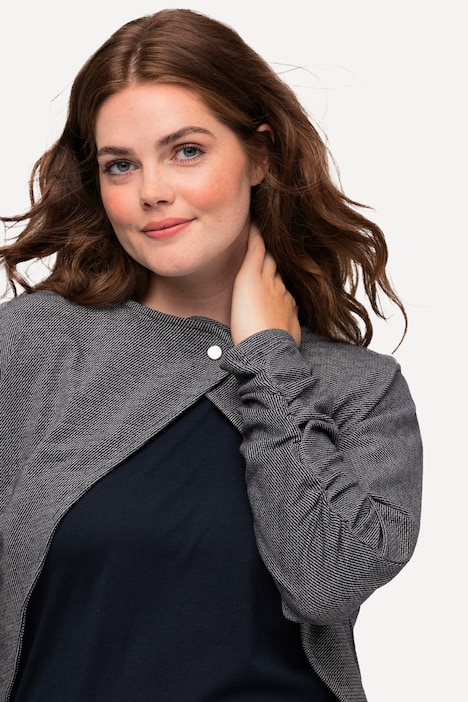 Sweat-Bolero, Rundhals, Fledermaus-Langarm, Biobaumwolle