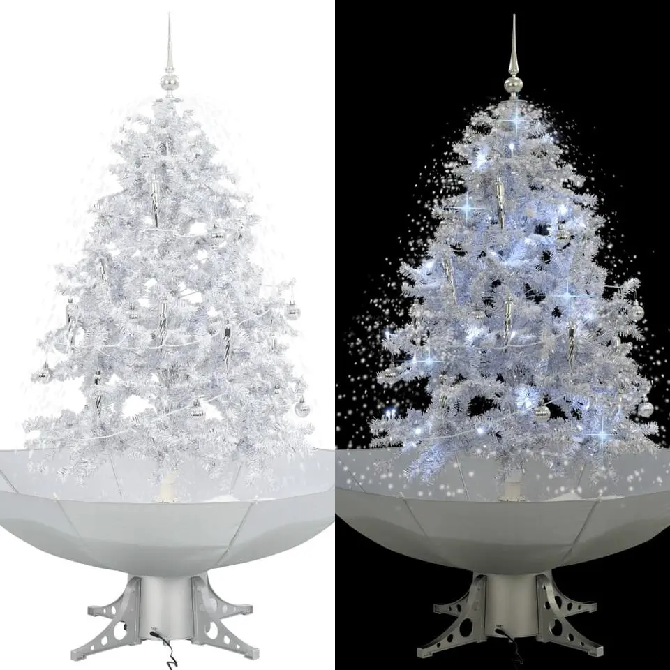 vidaXL - Sneeuwende Kerstboom - Wit - 140 x 95 cm