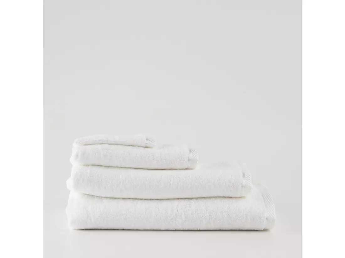 Serviette de Bain en Bambou Blanc Moyen 100x150