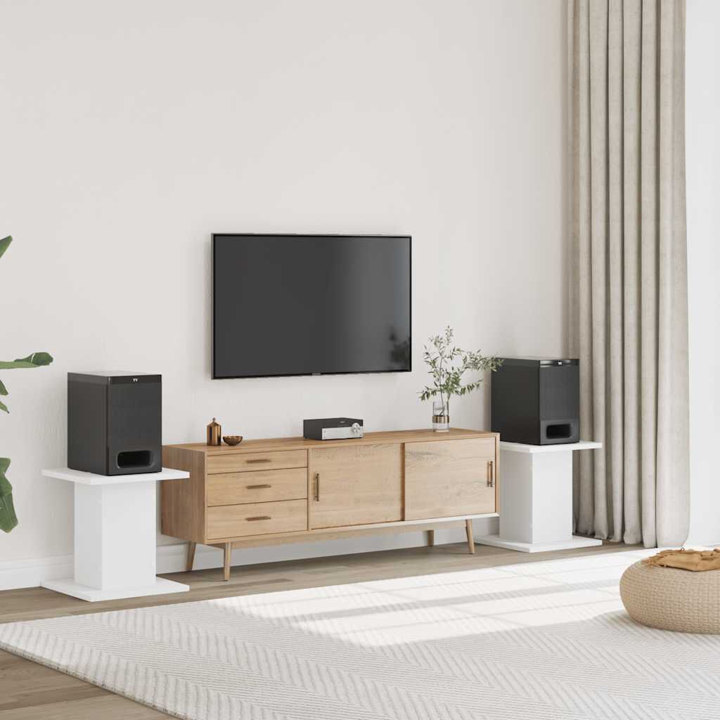 vidaXL Speakerstandaards, 2 stuks, wit 30x30x40 cm
