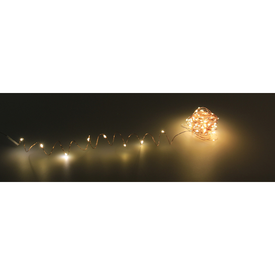 Guirlande Sevilla solaire 100 micro leds blanc