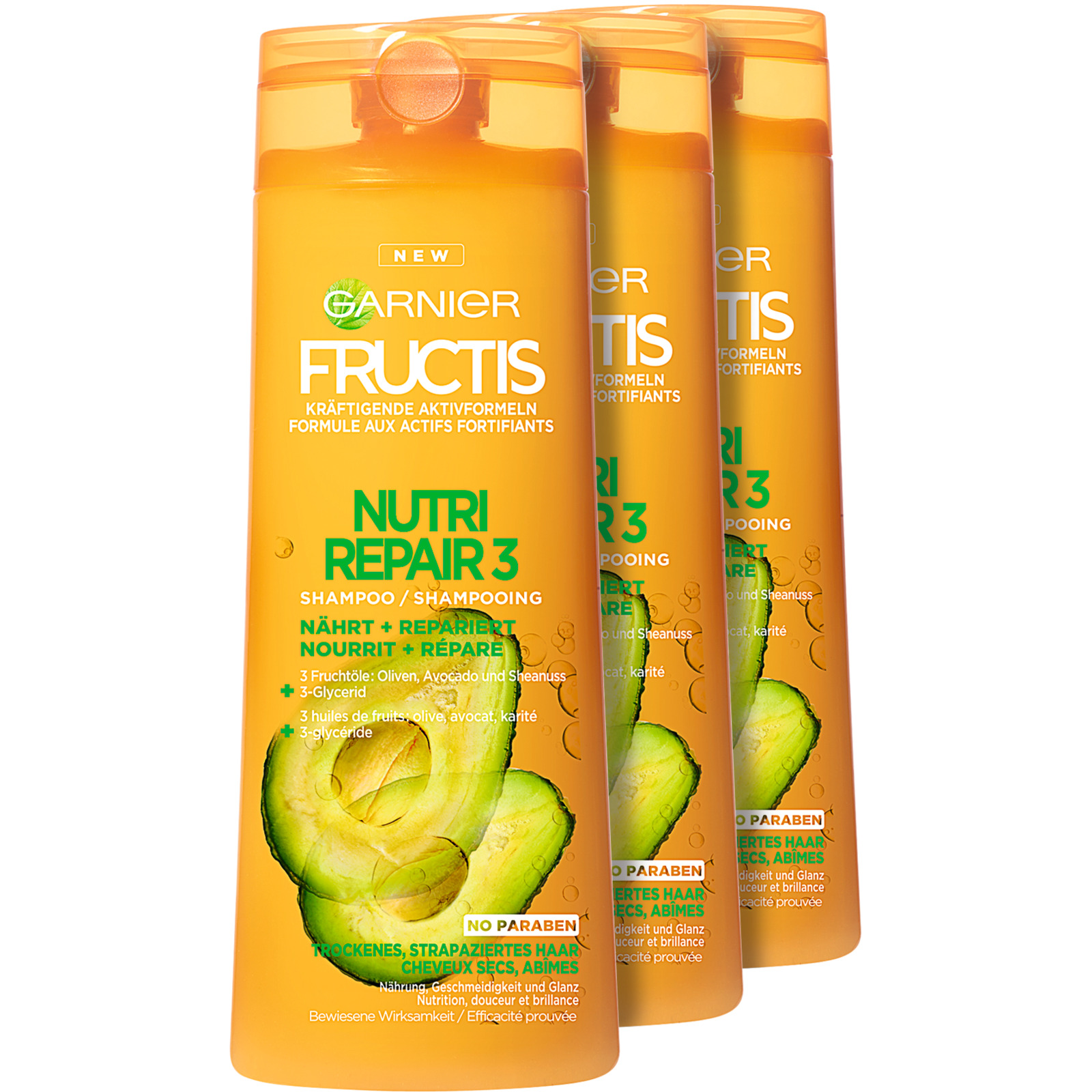 Garnier Fructis Shampoo Nutri Repair 3 3 x 250 ml