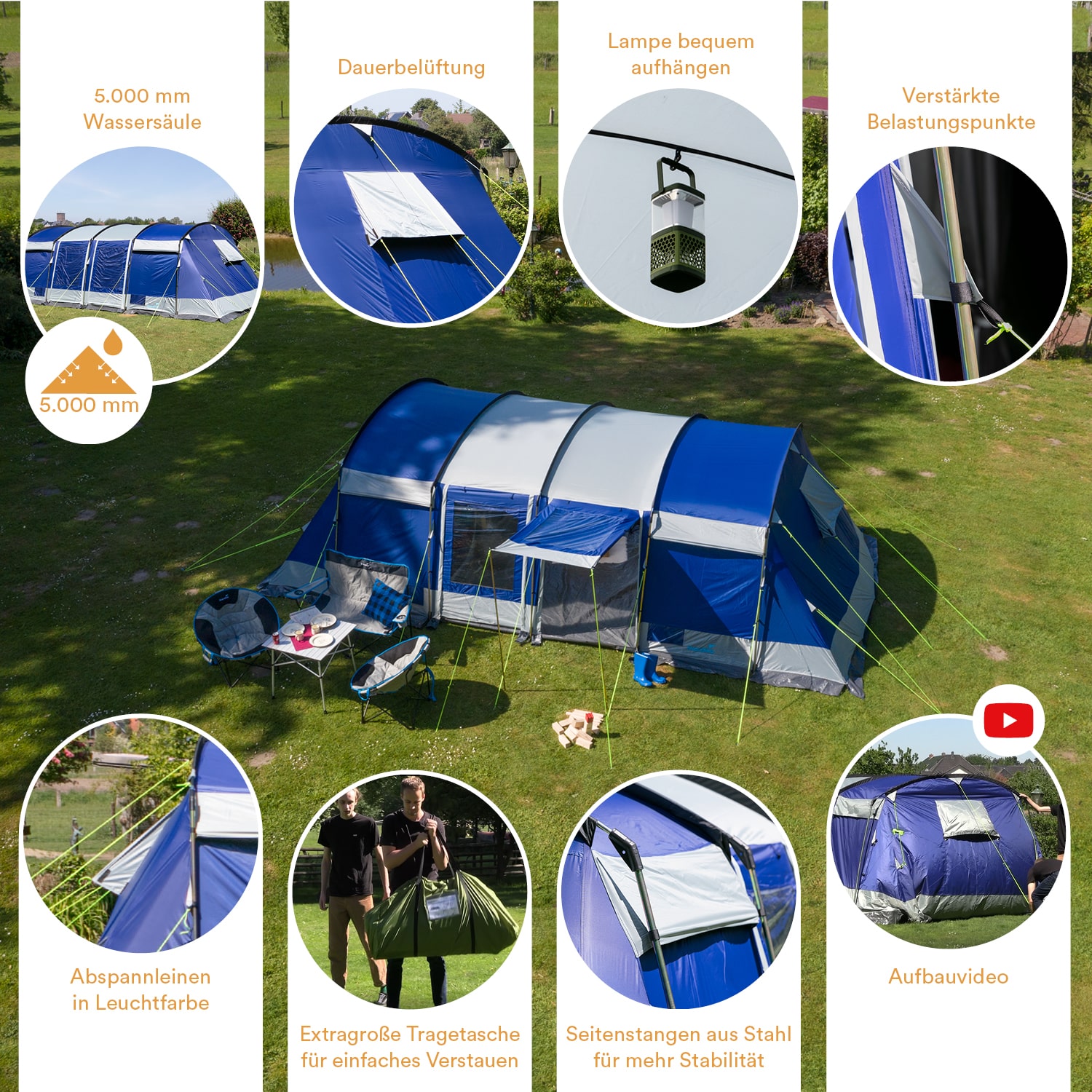 Skandika Montana 8 Sleeper Protect Tunneltent