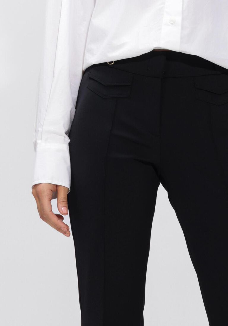 zwarte cambio flared broek farah flap pocket schmuck-emblem