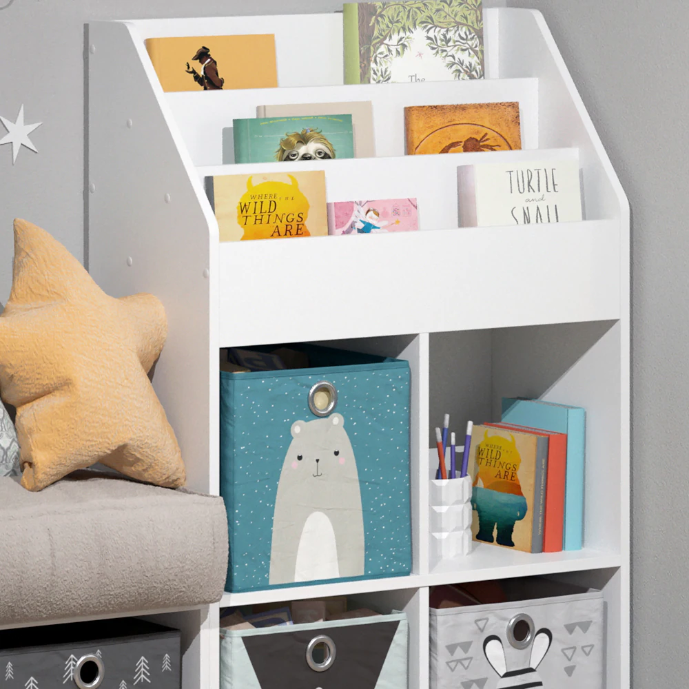 Vicco Kinderregal Bücherregal Aufbewahrungsregal Luigi Spielzeugablage Faltbox