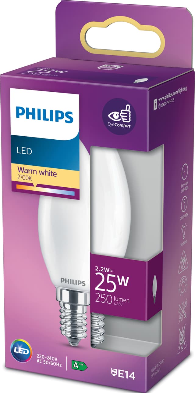 Philips LED-pære 25W E14