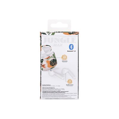 T'nB Exclusiv Jungle - Kit main libre - écouteur sans fil bluetooth - blanc boitier jungle