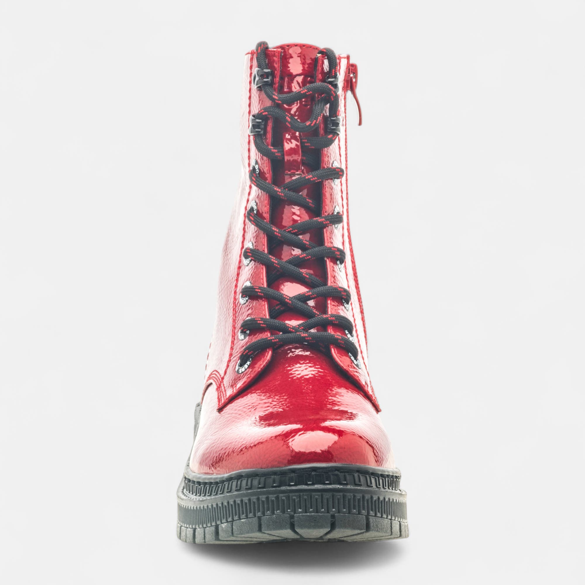 Bottines à lacets Femme rouge