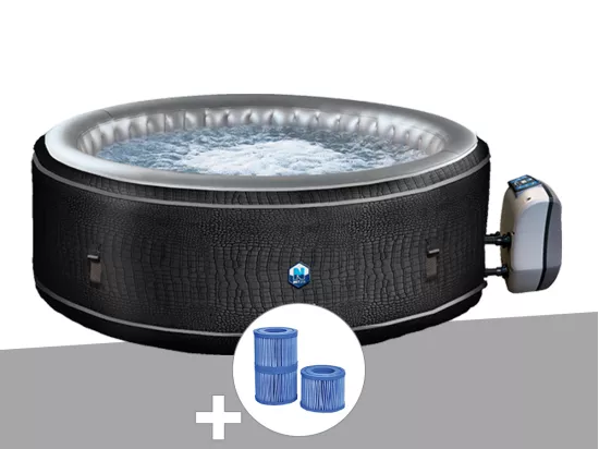 Spa gonflable Netspa Boa rond Bulles 5-6 places + 3 cartouches de filtration