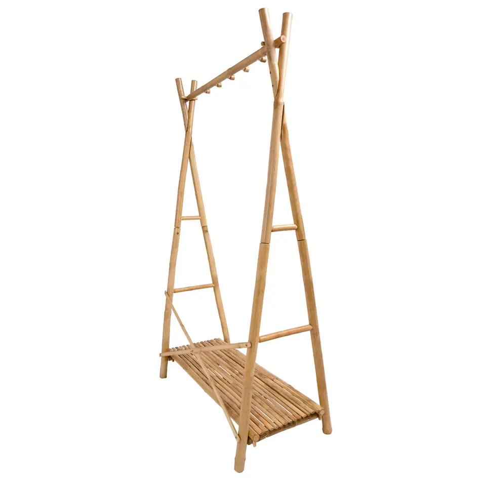 Massief houten garderobe/kledingrek