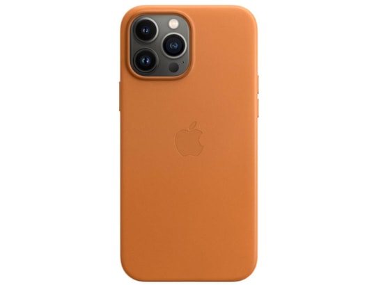 APPLE - Coque iPhone Coque cuir MagSafe iPhone 13 Pro- Golden Brown