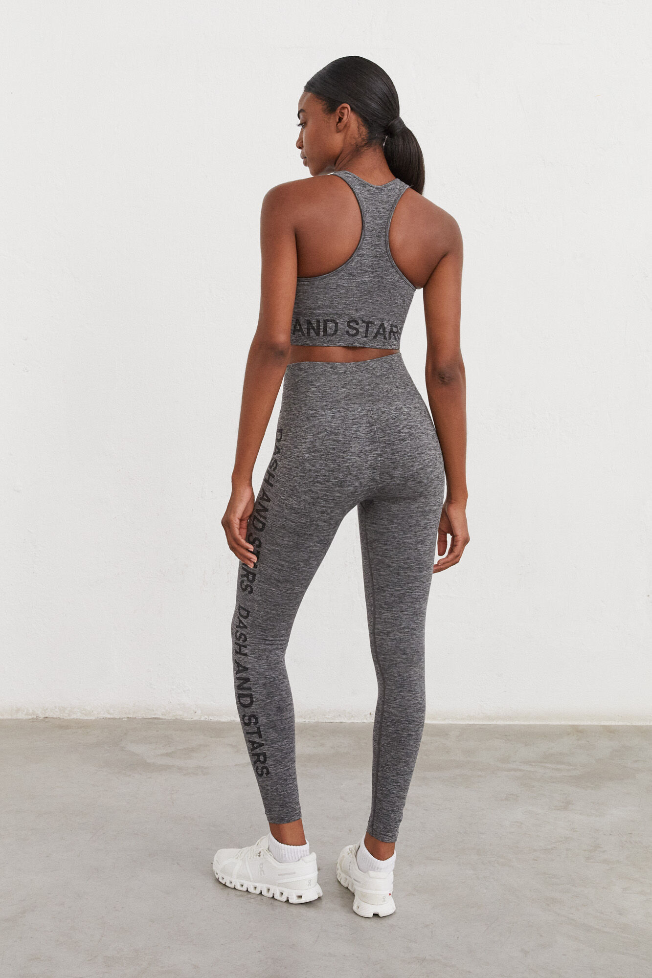 Leggings compridas cinza Seamless Fit - cinza