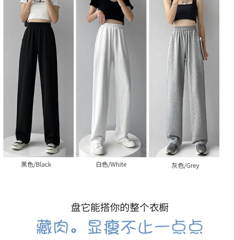 Gafi - Hoge taille effen losse joggingbroek