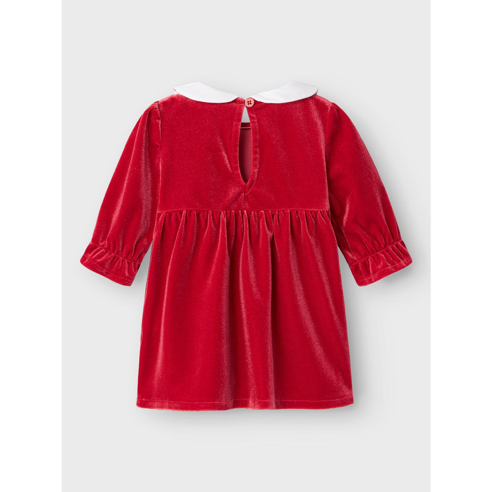 Køb Name It Jester Red Rinna Velour Kjole