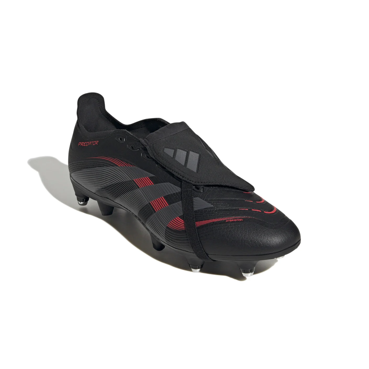 Adidas Predator League FT IJzeren-Nop Voetbalschoenen (SG) Zwart Grijs Rood