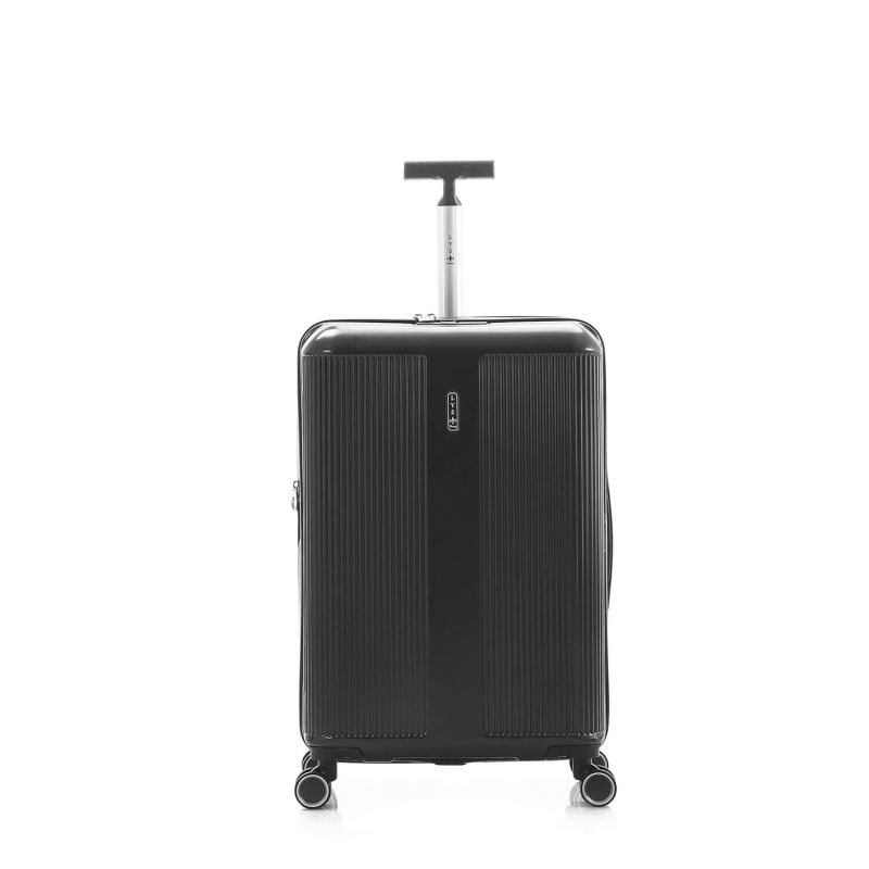 Lot de 3 valises rigides 9925 Extensibles 55, 66 et 76 cm Noir