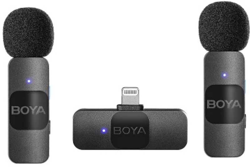 Boya - BY-V2 - Draadloze Microfoon - Zwart - Geschikt voor iOS Apparaten