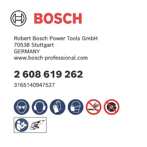 Bosch 2608619262 Schijf PRO X-LOCK Inox 125x1x22.23mm (1 stuks)