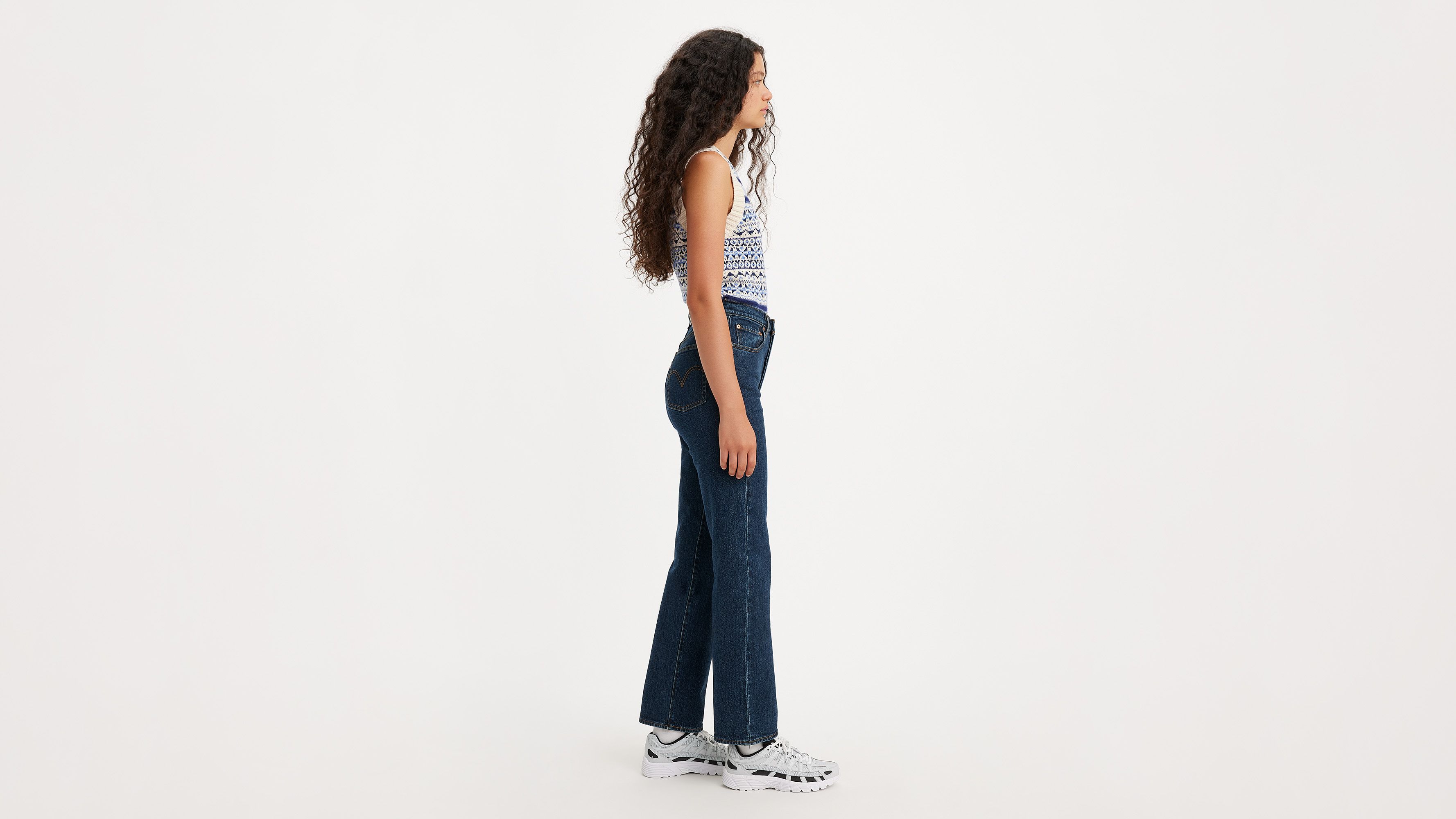 Jean Ribcage droit cheville - Salsa Dark Stone - Bleu