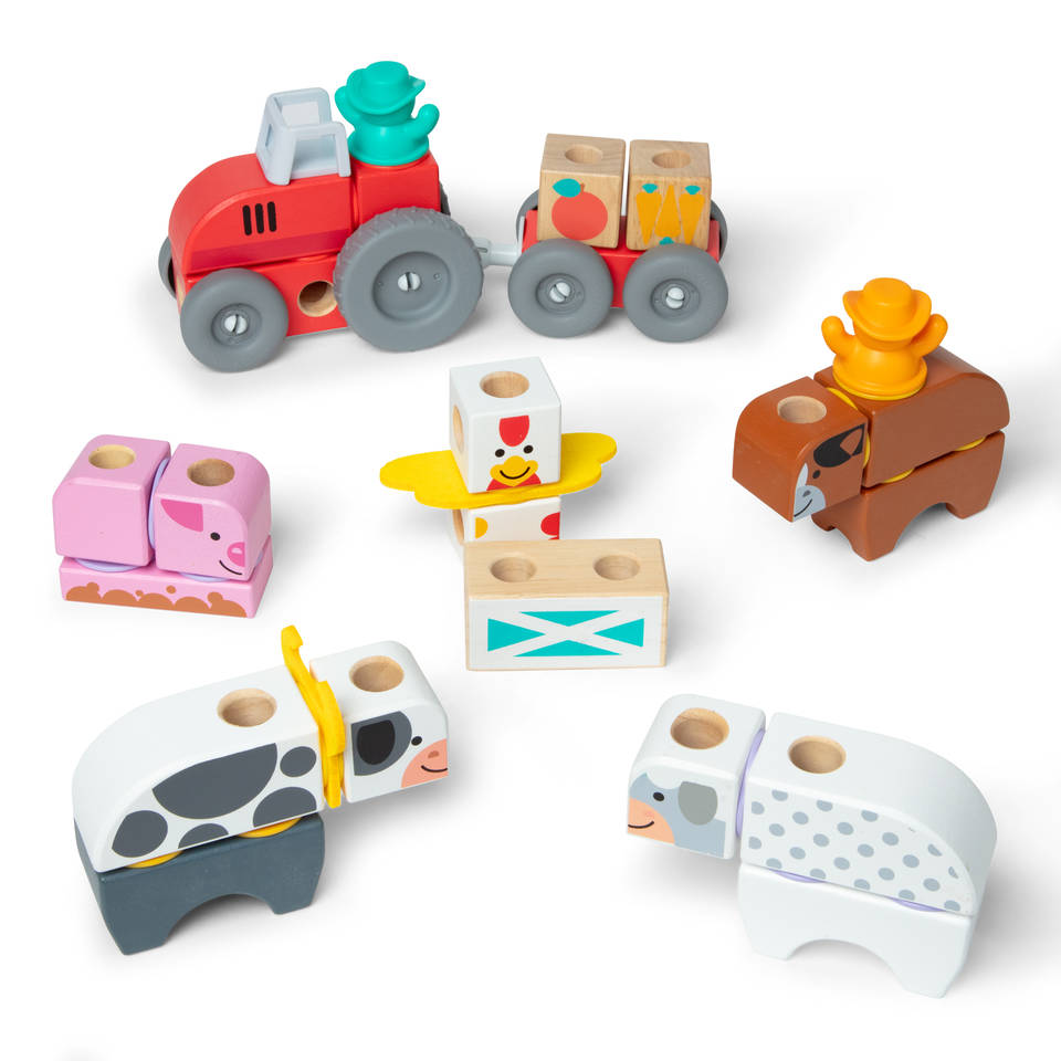 Melissa & Doug Blockables boerderij blokkenset 56-delig