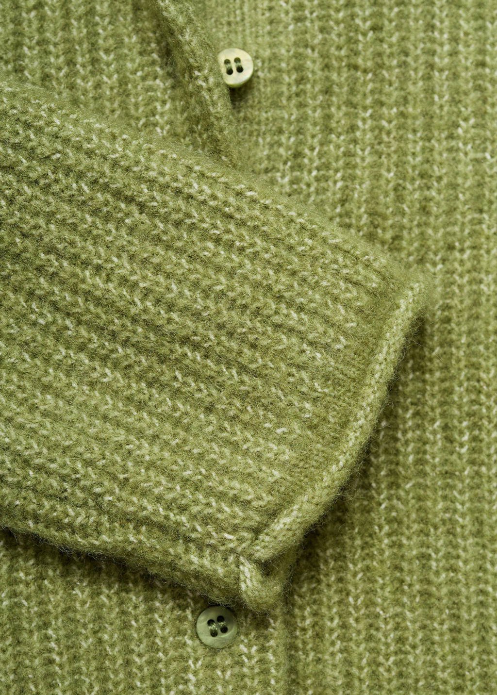 Mango Kids vest groen grof gebreid