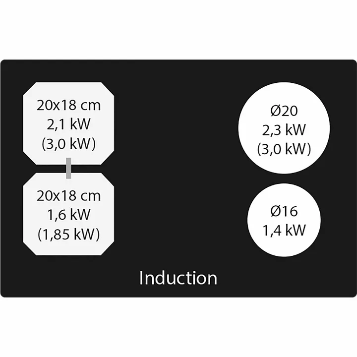 Elica NikolaTesla One BL/F/Mix Induktionskogeplade med integreret emhætte - Model til recirkulation