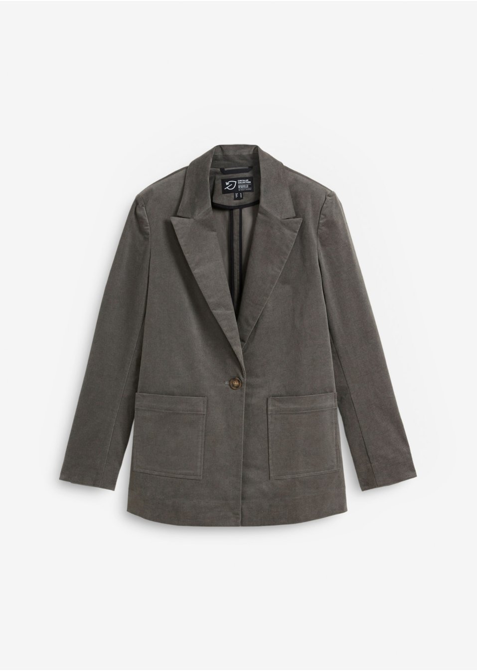 Blazer en velours côtelé avec poches plaquées
