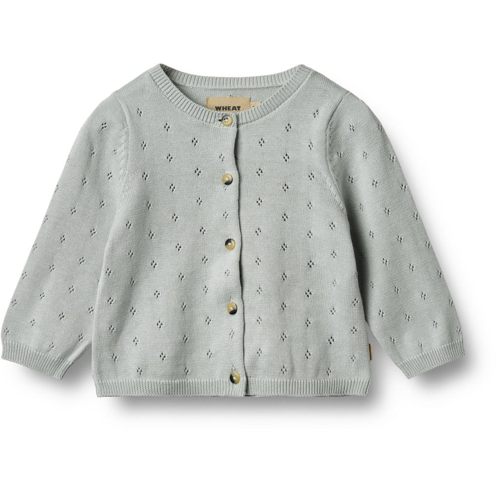 Køb Wheat Soft Blue Strik Cardigan Maia