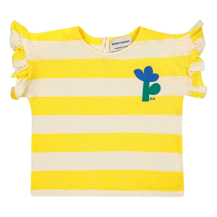 Bobo Choses T-Shirt Coton Bio Rayé | Jaune