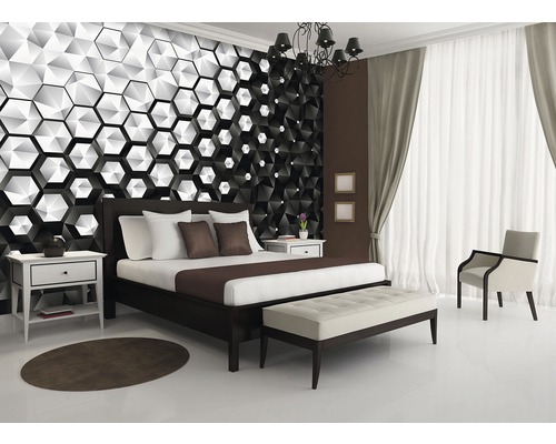 Vliesbehang 10684V4 Hexagons 3D 2-delige set 254 x 184 cm