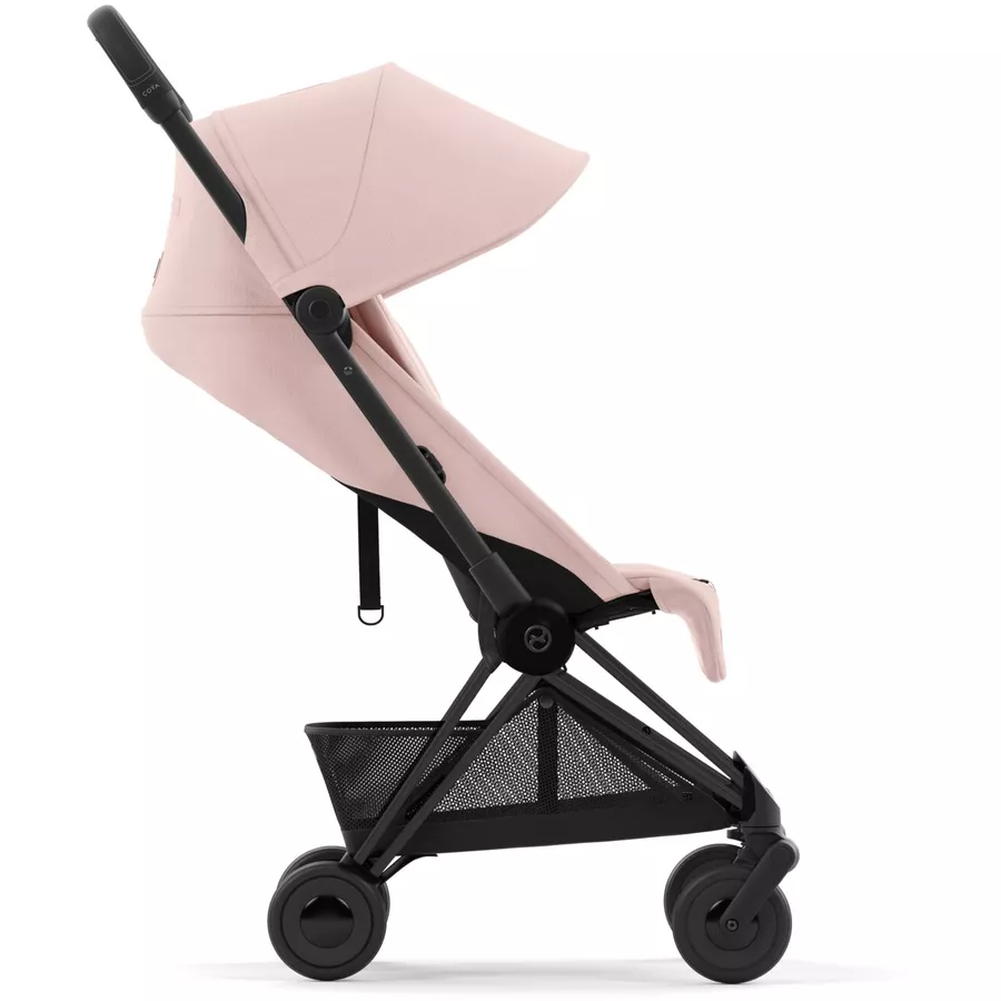 cybex PLATINUM Buggy Coya Matt Black Peach Pink inklusive Babyschale Cloud T I-Size Plus Leaf Green  und Adapter