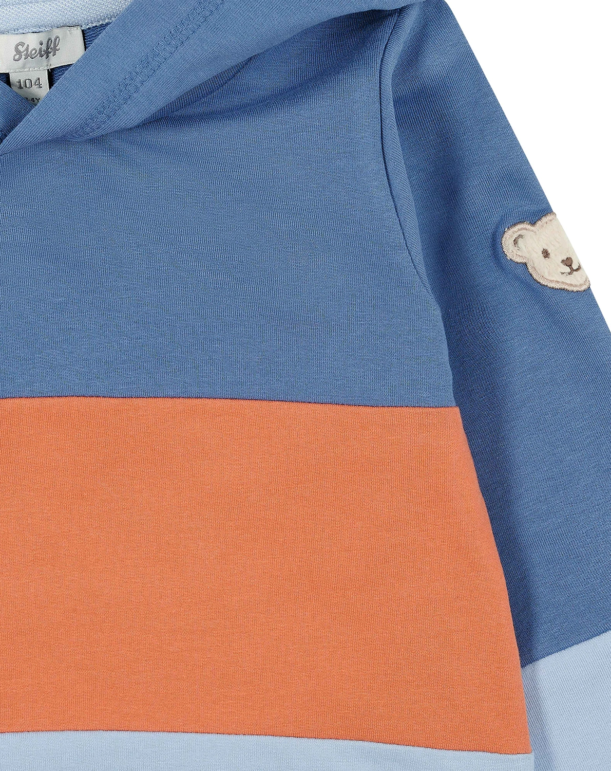 Kapuzen-Sweatshirt BLOCKS in bijou blue