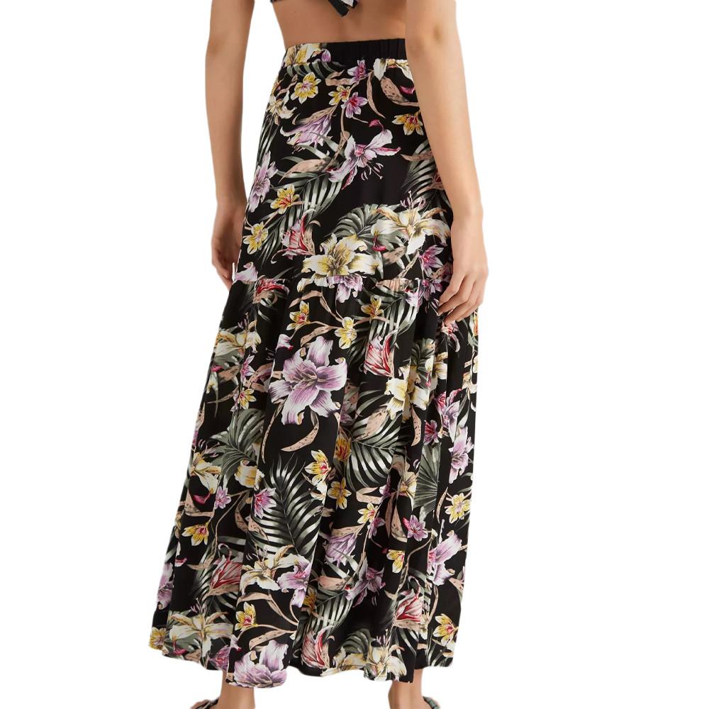 O'Neill Jupe Noire à Motifs Femme O'Neill Flower Skirt