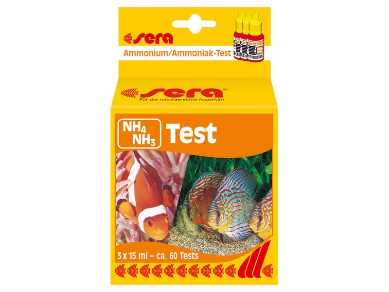 sera Wassertest Ammonium/Ammoniak (NH4/NH3), 3 x 15 ml Zur einfachen Bestimmung der Ammonium-/Ammoniak-Konzentration
