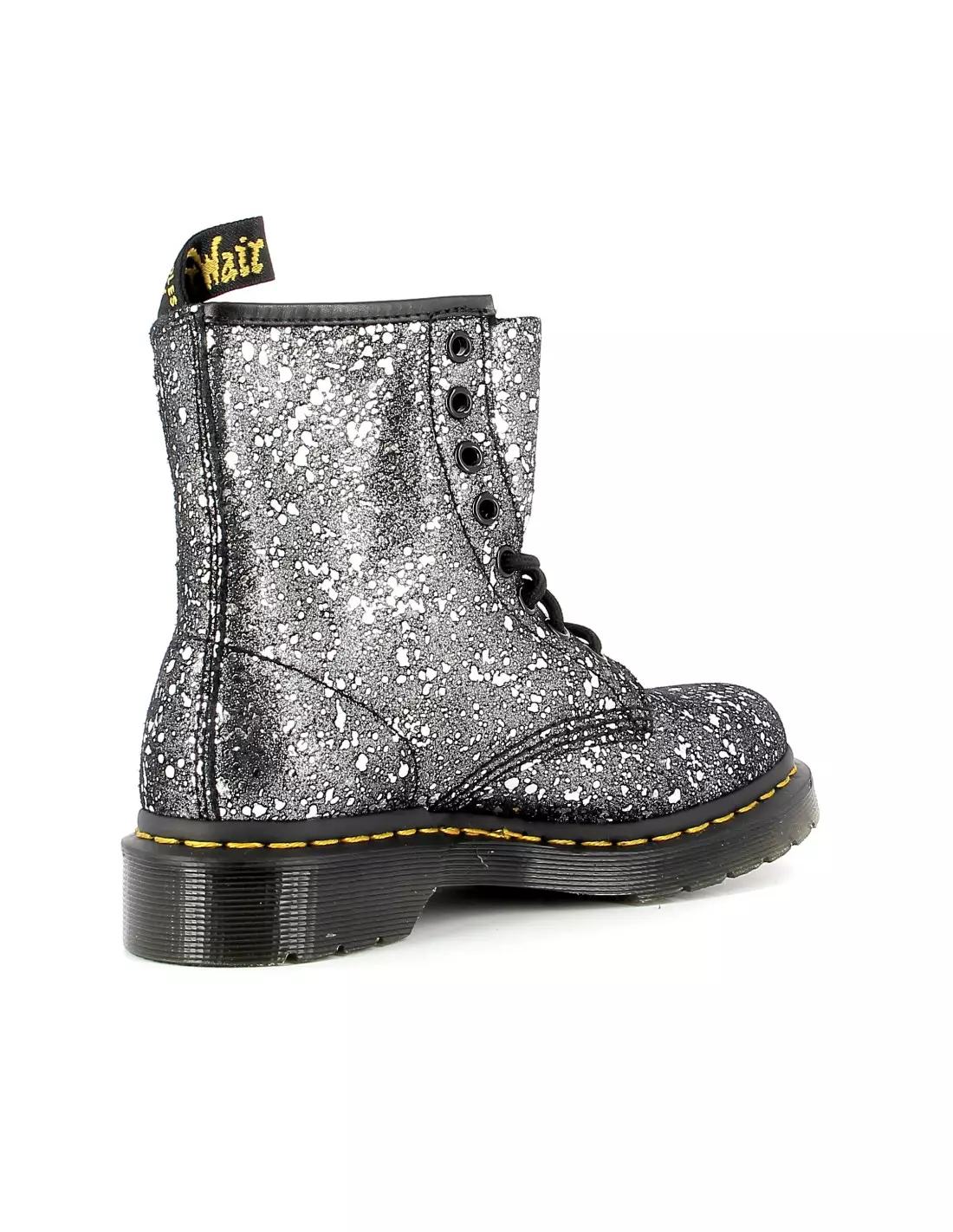 DR MARTENS 1460 PAINT SPLATTER SUEDE - Boots & bottines Blackmetallic