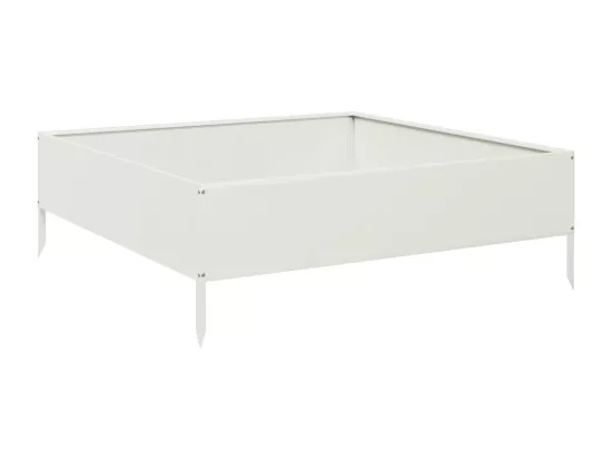 Jardinière bac lit surélevé blanche 100 x 100 x 33.5 cm 02_0039281