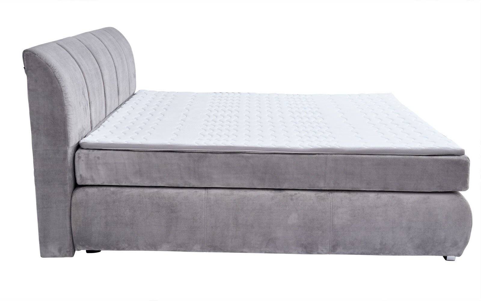 Boxspringbett Scarlett Grau Liegefläche 180x200 cm