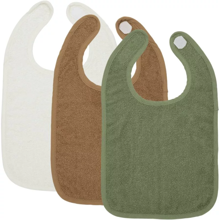 MEYCO Lätzchen Frottee WhiteToffeeForest 3er-Pack