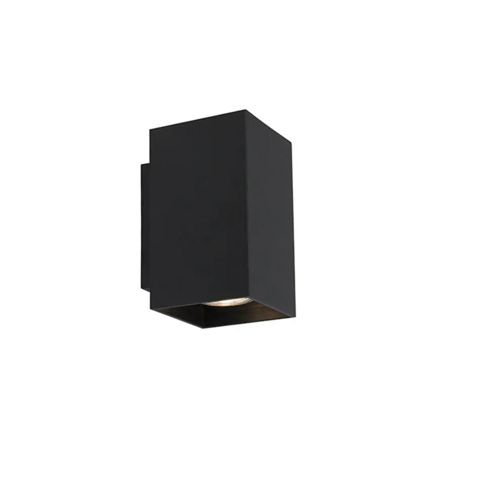 Qazqa wandlampen sandy zwart gu10