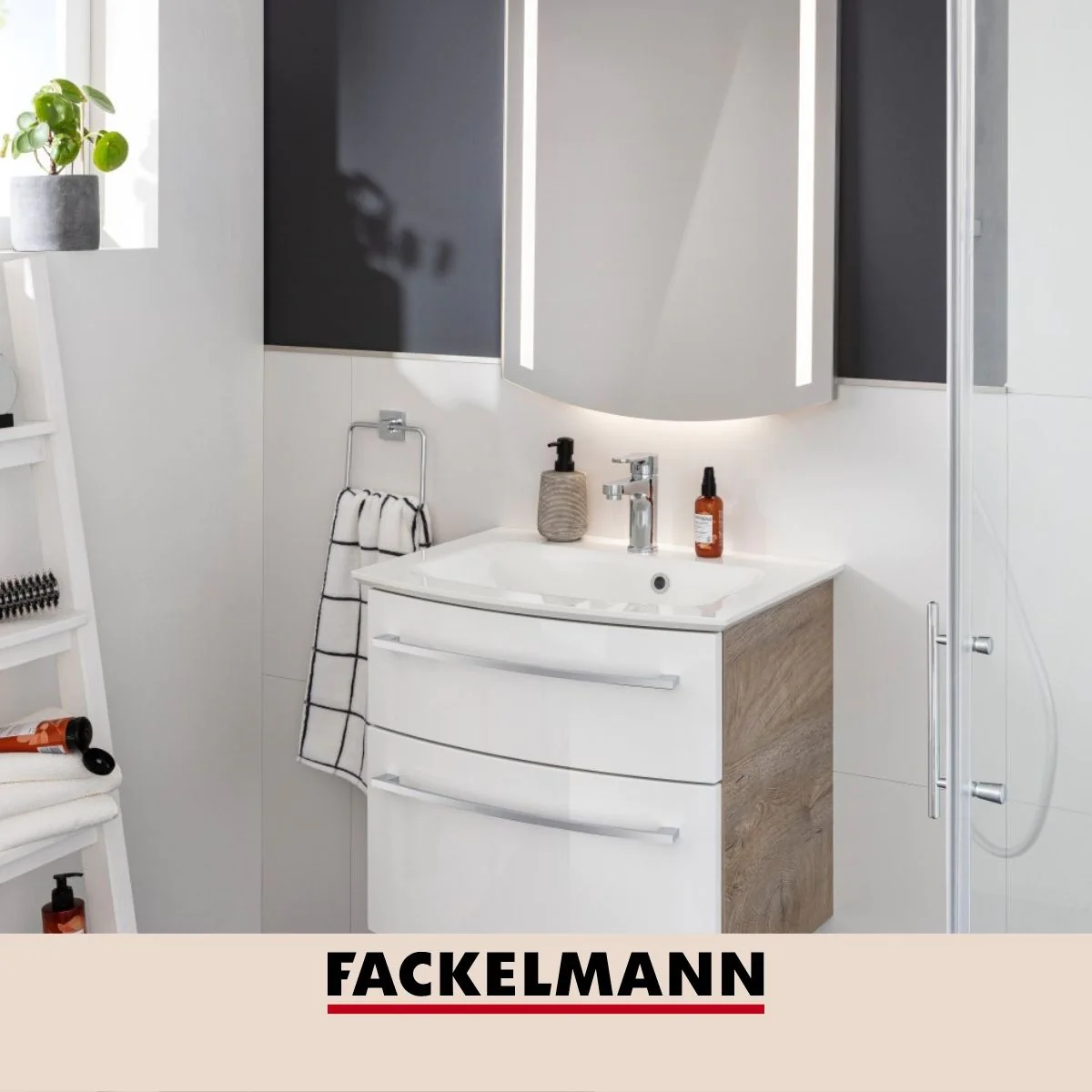 Anneau porte serviette mural gris Mare Fackelmann
