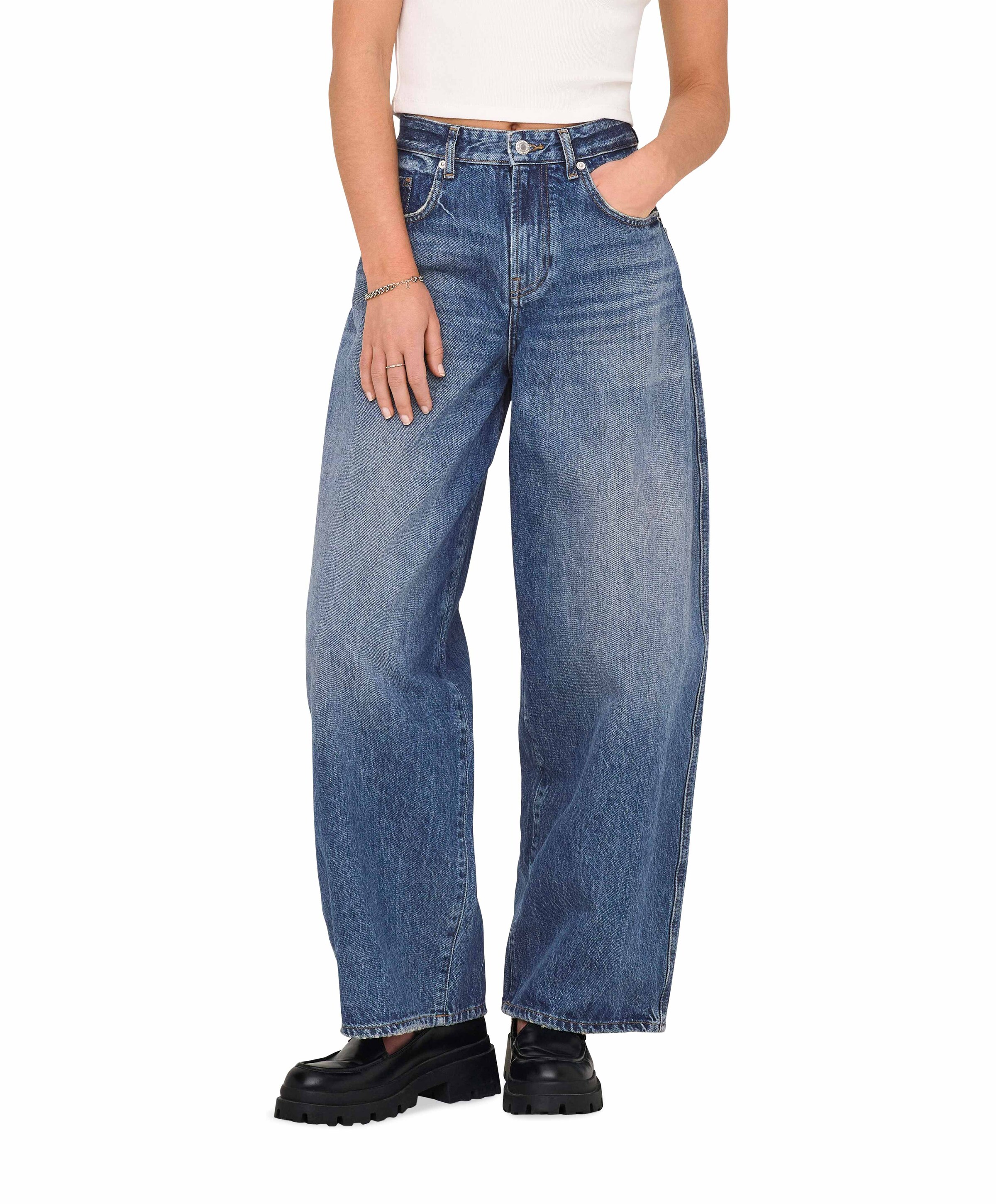 Only ONLTAYLOR HW BARREL TAI466 NOOS dames jeans blauw