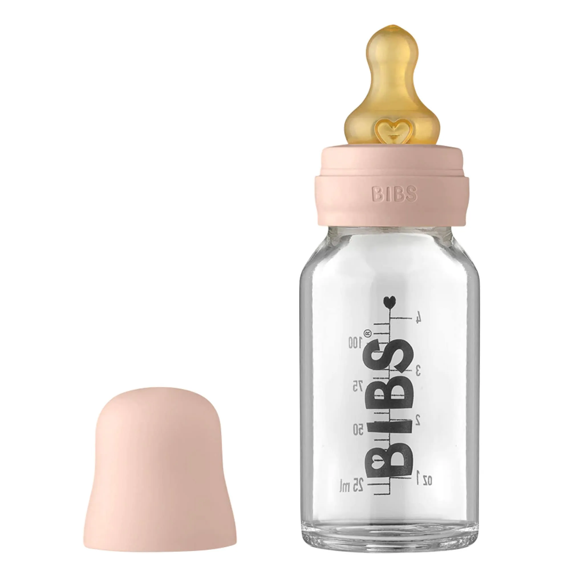 Bibs Bouteille en Verre 110ml - Rose Blush