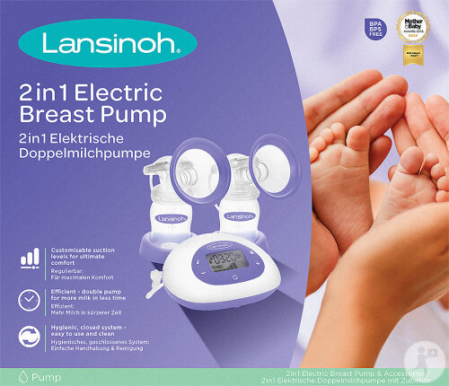 Lansinoh 2en1 Tire-Lait Électrique Double Pompage 1 Kit