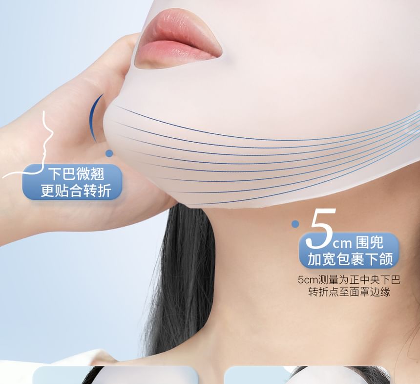 Jericoure - Siliconen 3D-gezichtsmasker met hoesje