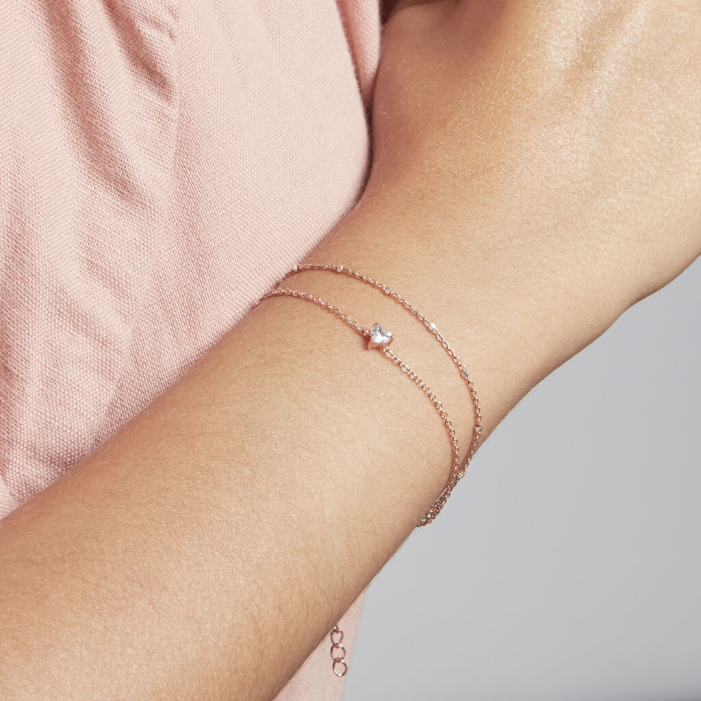 Bracelet Serres Argent Rose Oxyde De Zirconium