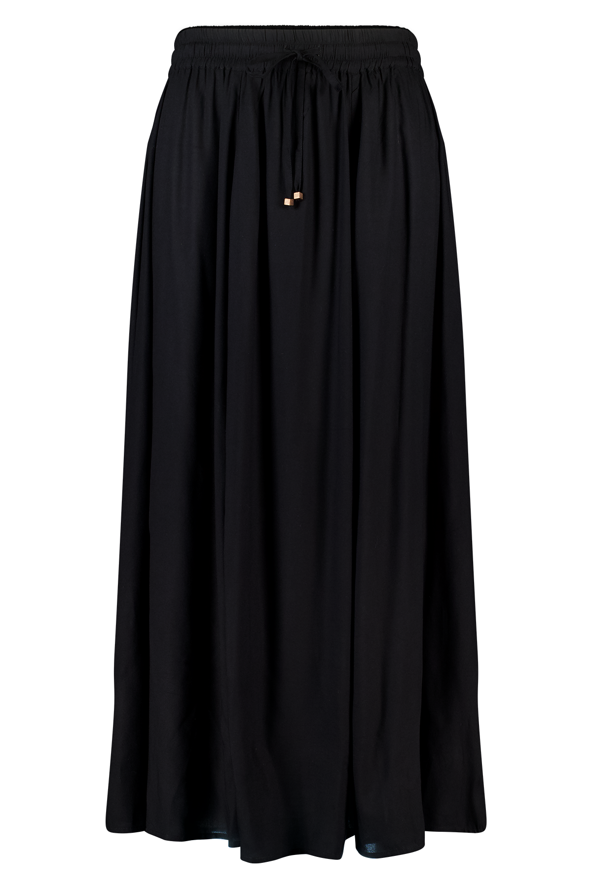 Maxi rok met elastische taille Zwart