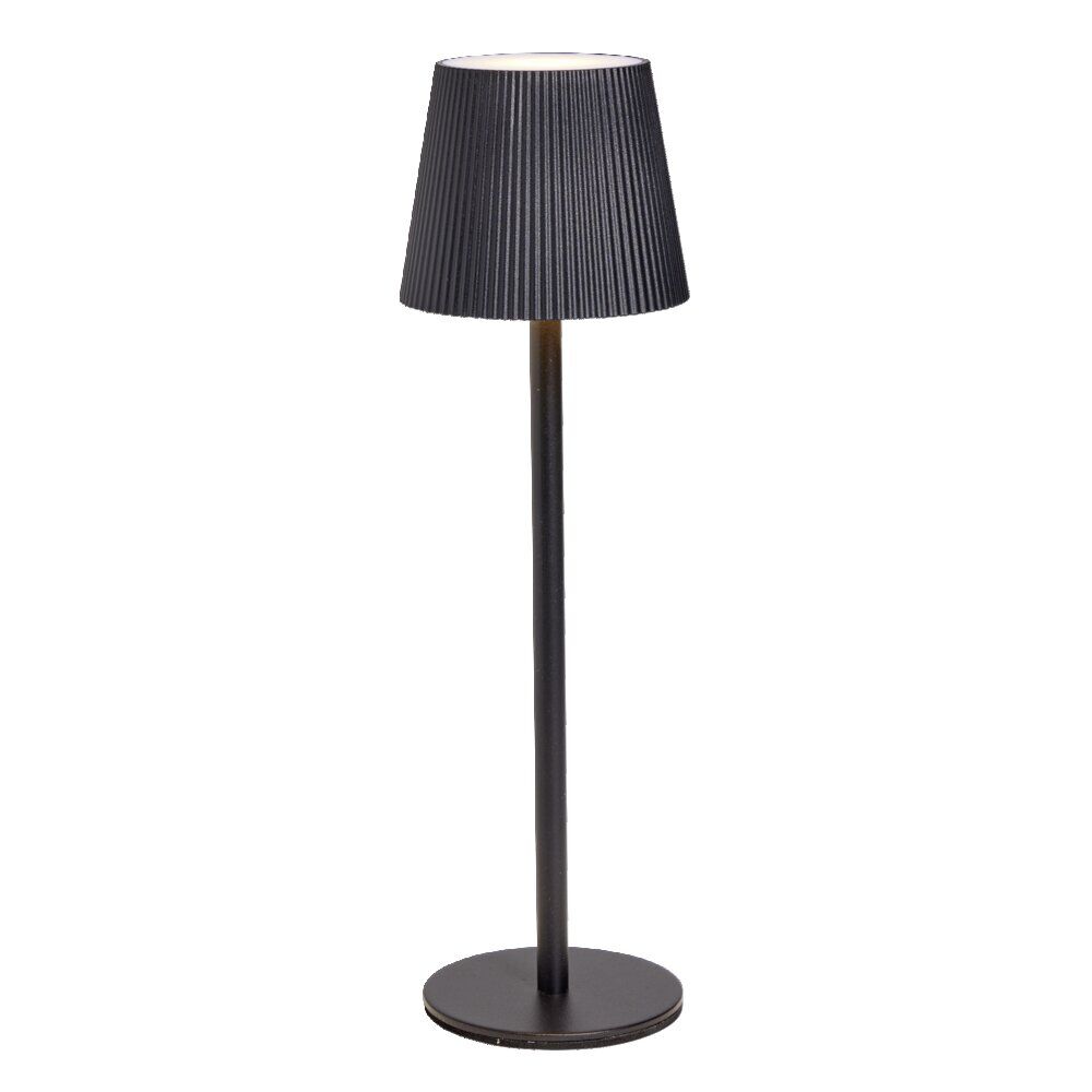 Lampe de table Talli USB tactile noire Ø11xH37cm