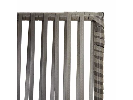 Cloison de séparation 5 panneaux gris résine tressée