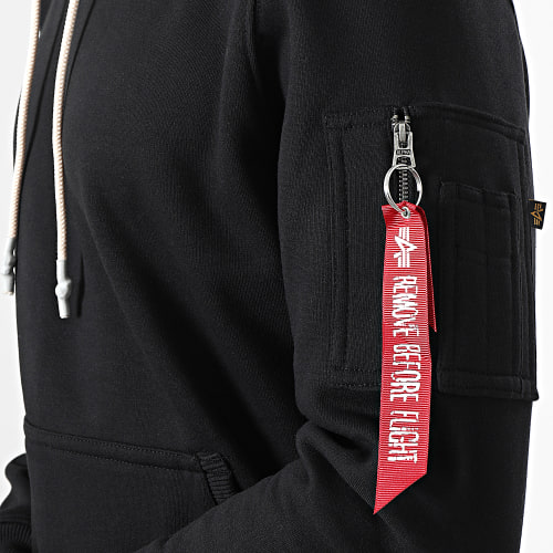 Sweat Capuche Recycled Label Hoody 108338 Noir